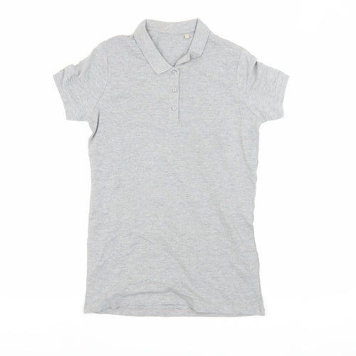 SOLS Women's Grey Polo Shirt, Size S, Cotton Blend