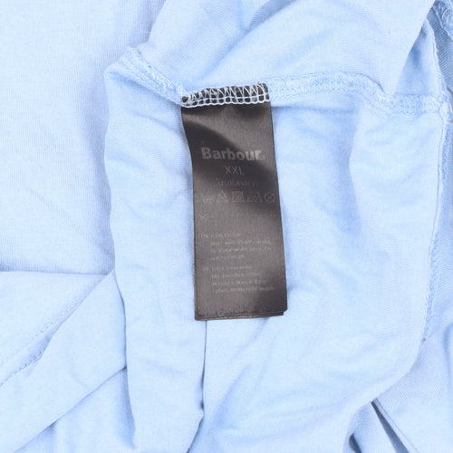Barbour Men's Blue T-Shirt 2XL Relaxed Fit