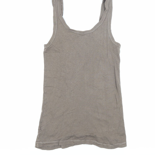 Topshop Women's Brown Tank Top Size 12 Basic Summer