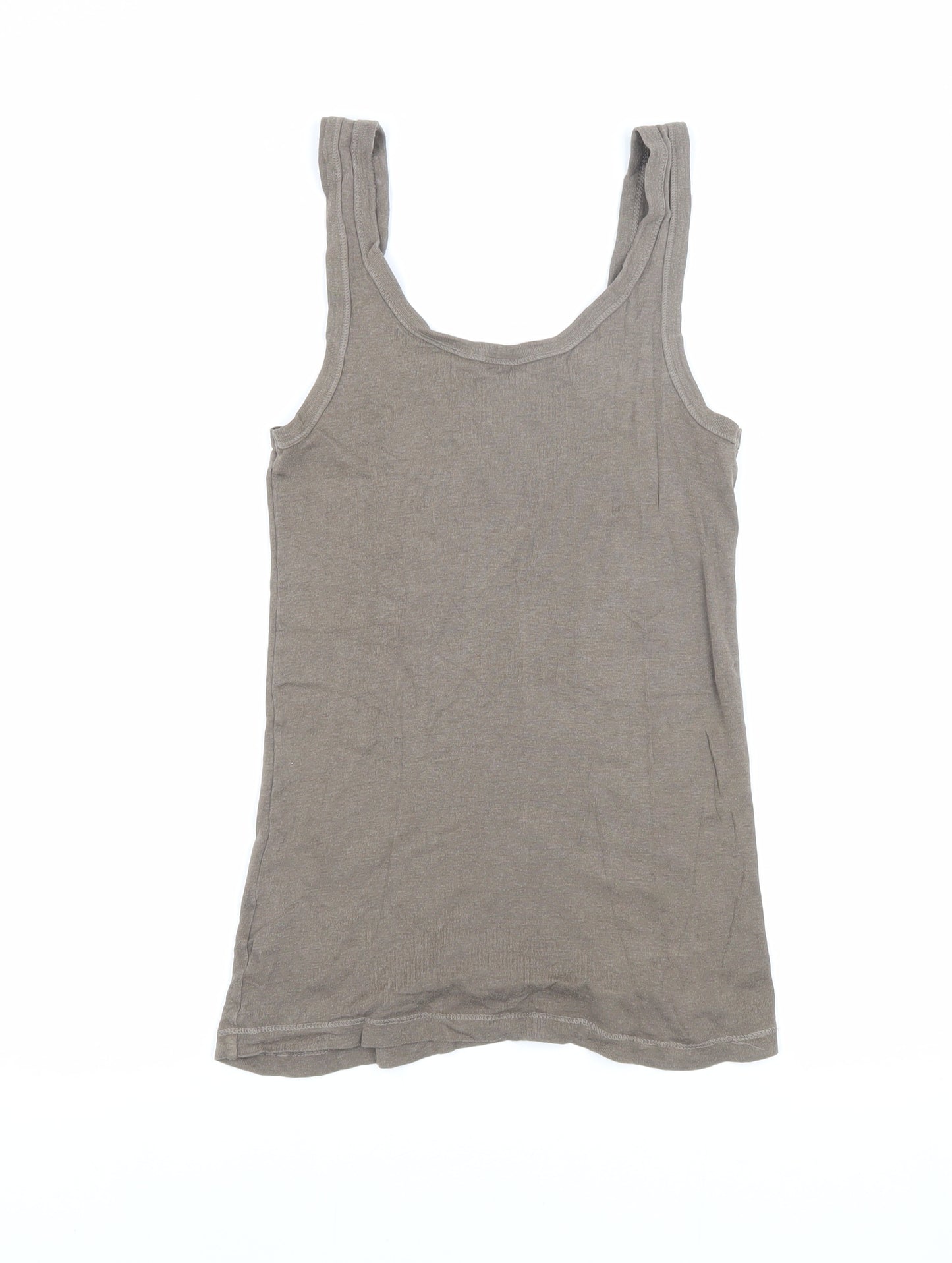 Topshop Women's Brown Tank Top Size 12 Basic Summer