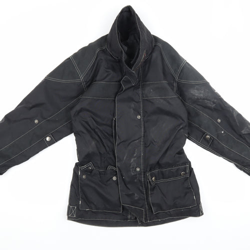 Frank Thomas Boys Black L Parka Jacket, Belted, Winter