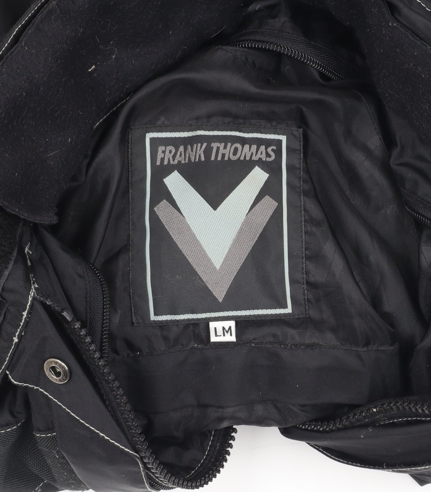 Frank Thomas Boys Black L Parka Jacket, Belted, Winter