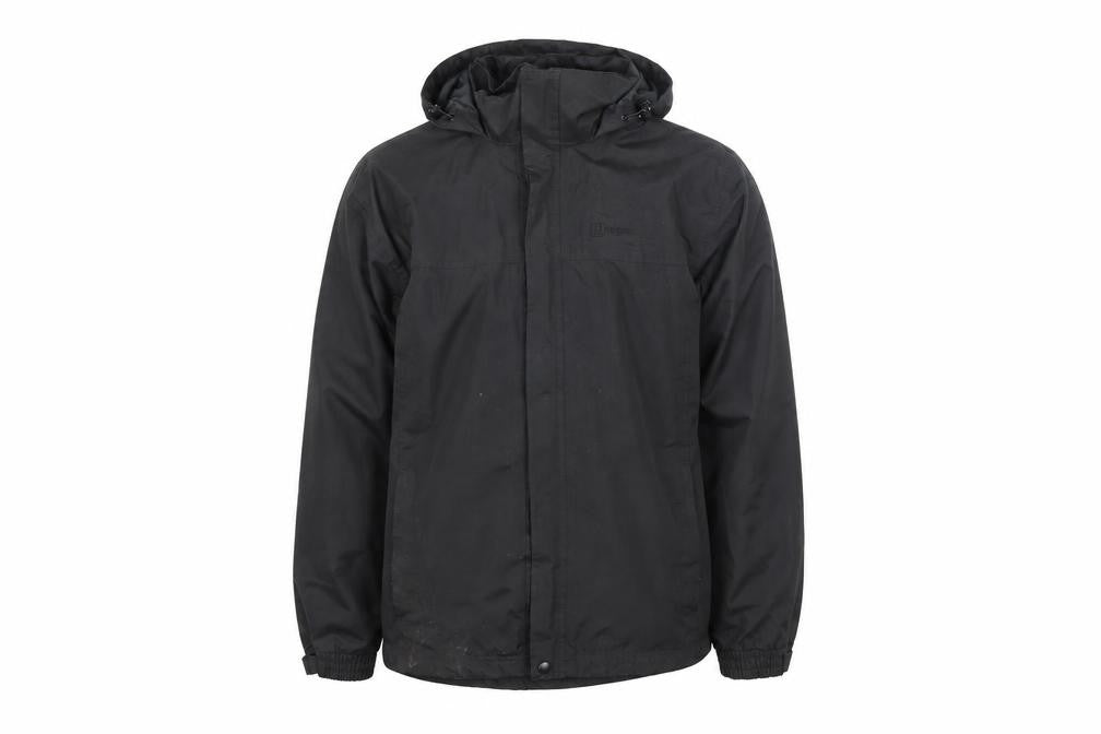 Front view of Hi Gear Men's Black Rain Coat Jacket S