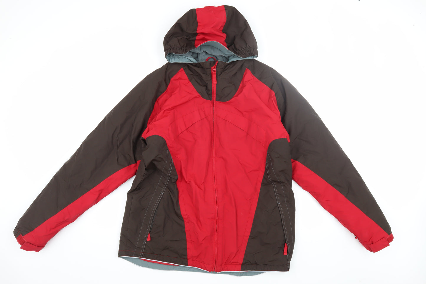 Lands' End Men's Red Hooded Puffer Jacket XL