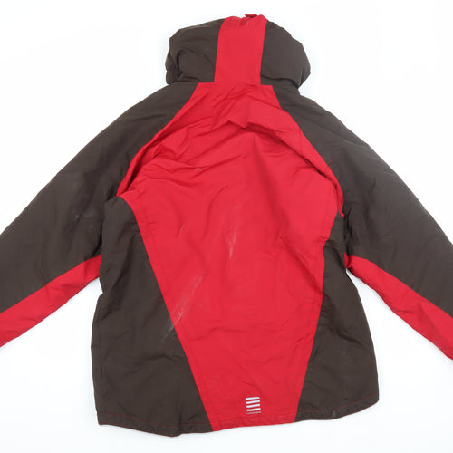 Lands' End Men's Red Hooded Puffer Jacket XL