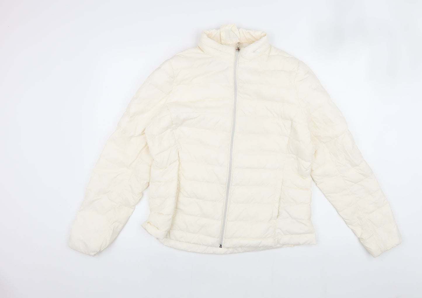 Marks and Spencer Women's White Puffer Jacket Size 16