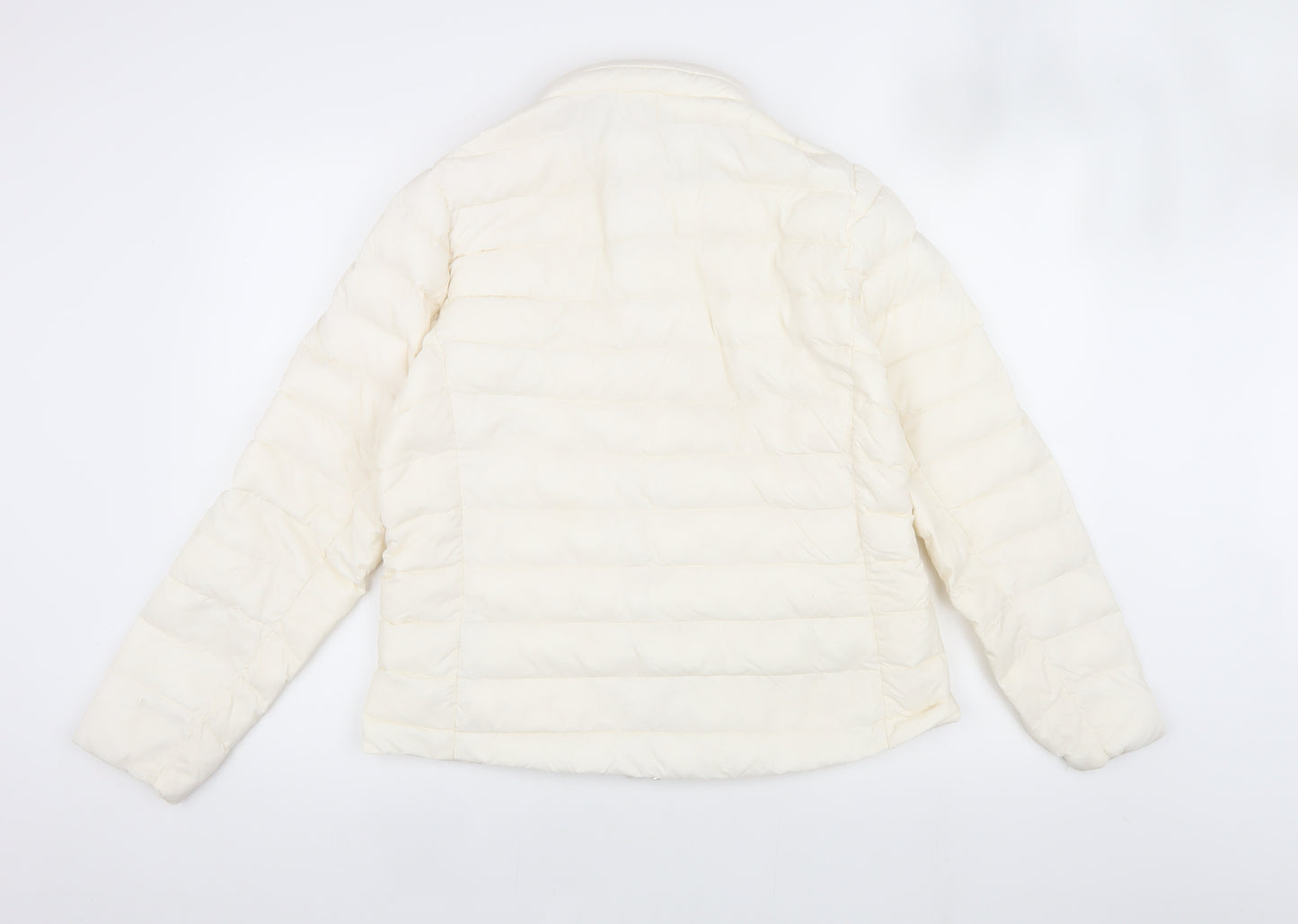 Marks and Spencer Women's White Puffer Jacket Size 16