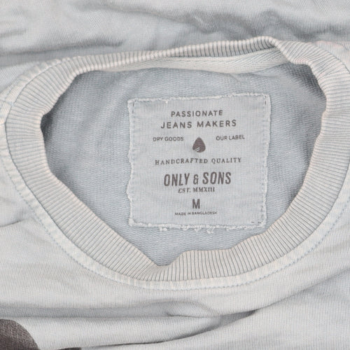 Only & Sons Men's Blue Pullover Sweatshirt M