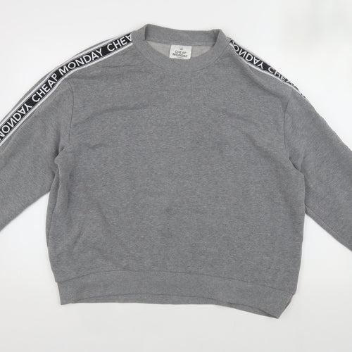 Cheap Monday Men's Grey Crew Neck Sweatshirt M