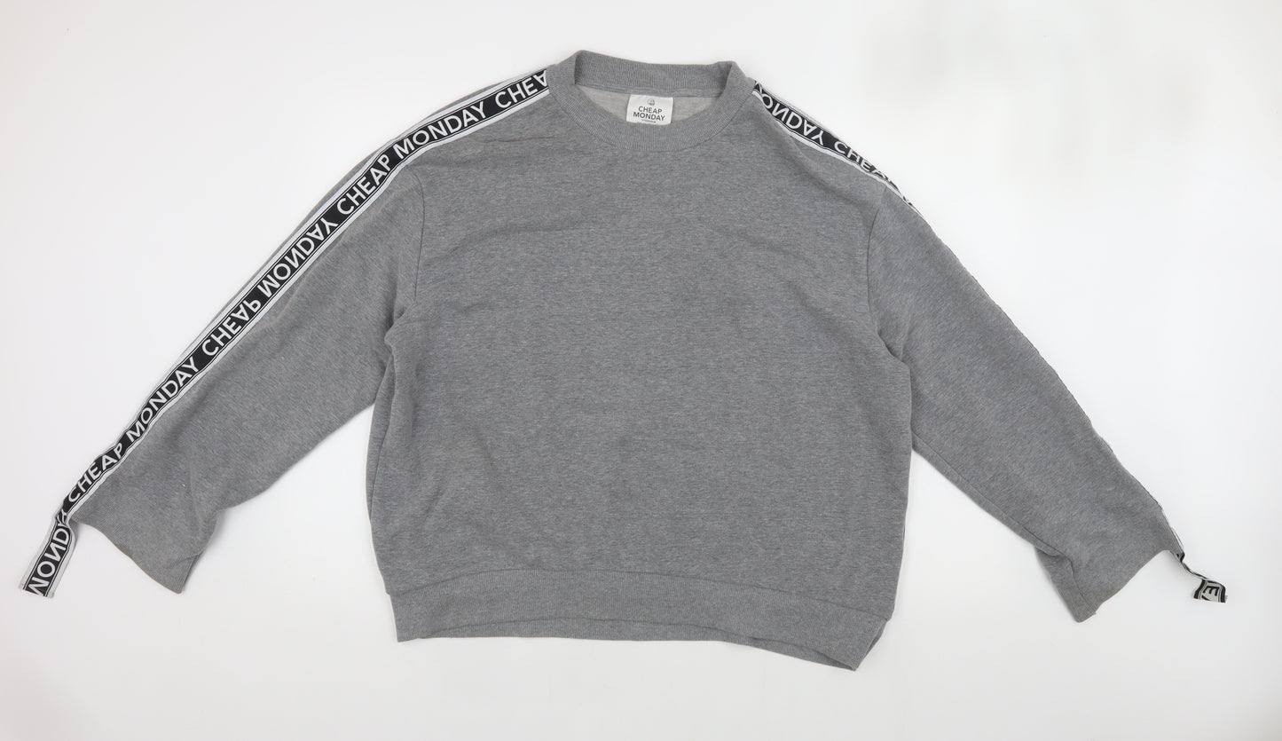 Cheap Monday Men's Grey Crew Neck Sweatshirt M