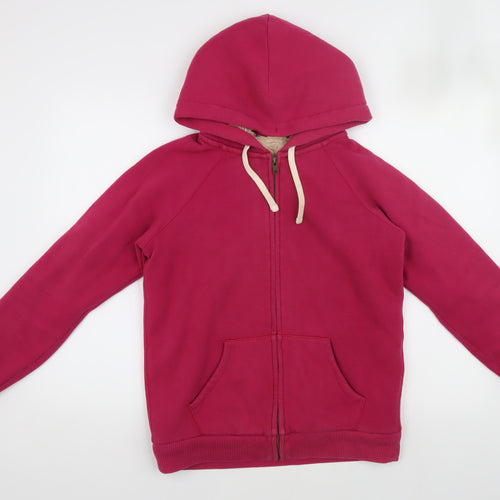 Jack Wills Women's Pink Hooded Jacket, Size 10 - Casual Winter Wear