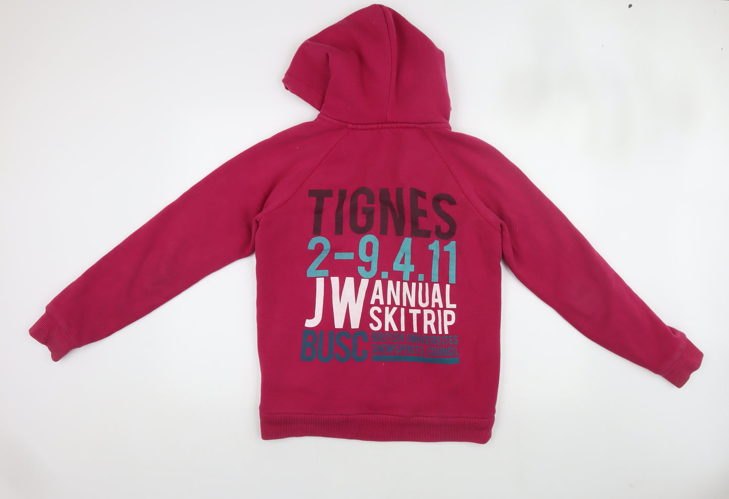 Jack Wills Women's Pink Hooded Jacket, Size 10 - Casual Winter Wear