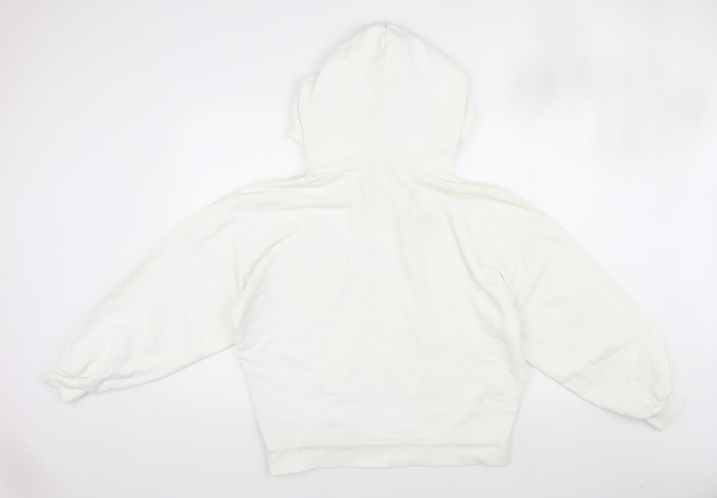 AllSaints Men’s White S Pullover Hoodie, Logo Accent