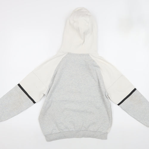 Marks and Spencer Boys White Hoodie 10-11 Years Pullover