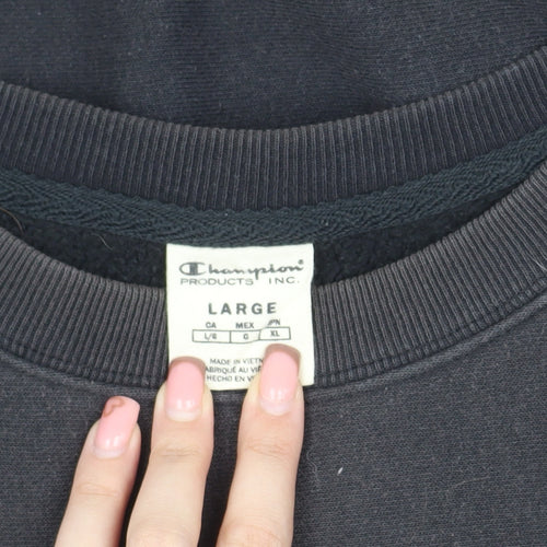 Champion Men's Black Pullover Sweatshirt Large