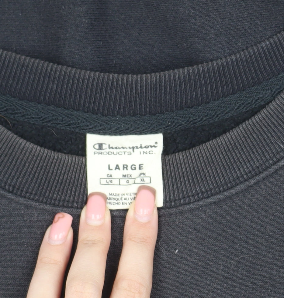 Champion Men's Black Pullover Sweatshirt Large