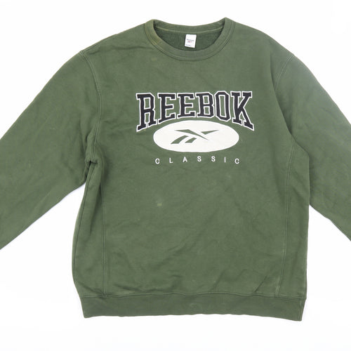 Reebok Men's Green Pullover Sweatshirt M