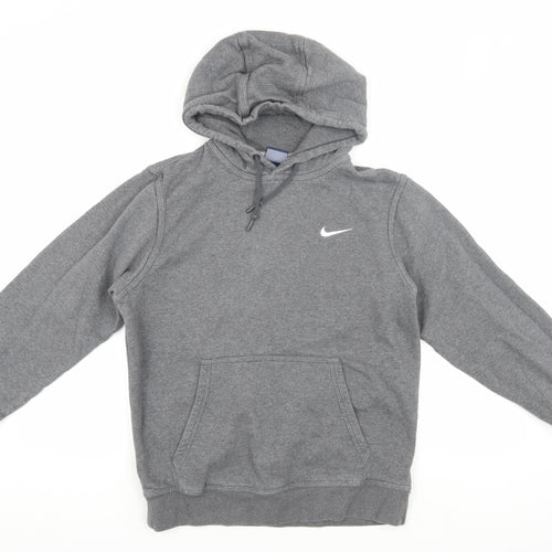 Nike Men's Grey Pullover Hoodie M with Logo