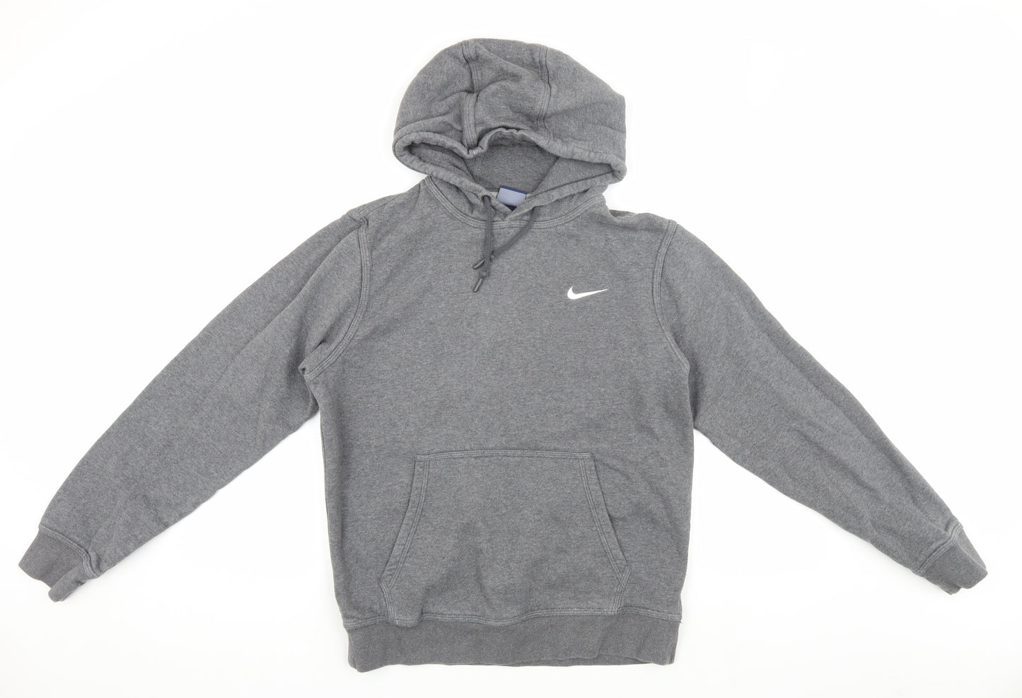 Nike Men's Grey Pullover Hoodie M with Logo