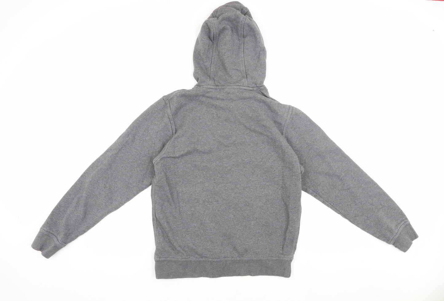 Nike Men's Grey Pullover Hoodie M with Logo