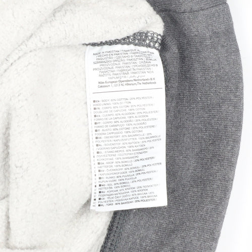 Nike Men's Grey Pullover Hoodie M with Logo