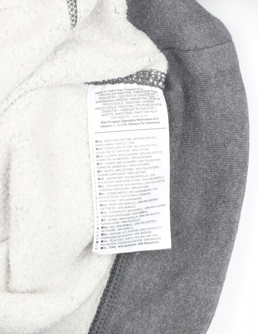 Nike Men's Grey Pullover Hoodie M with Logo