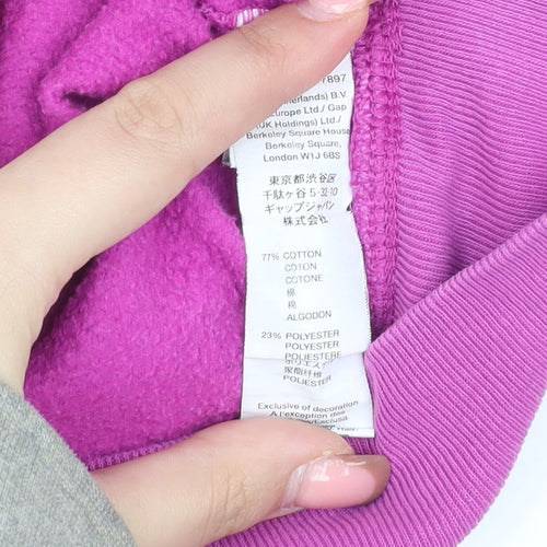Gap Kids Girls Pink Pullover Hoodie 8-9 Years