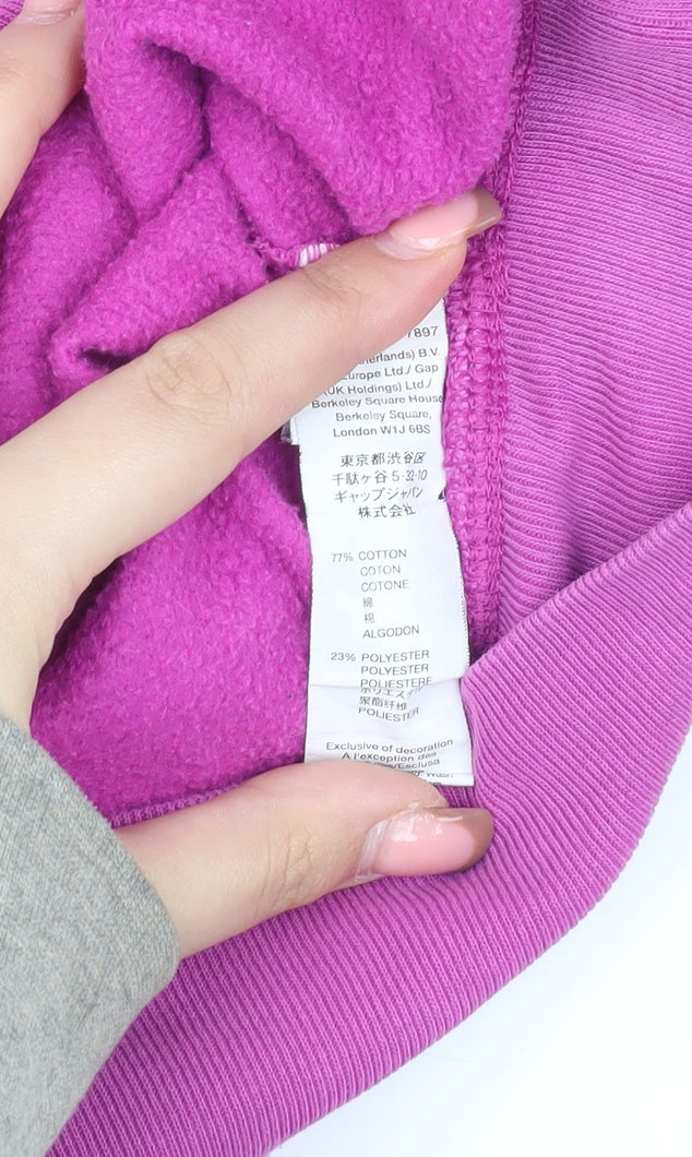 Gap Kids Girls Pink Pullover Hoodie 8-9 Years