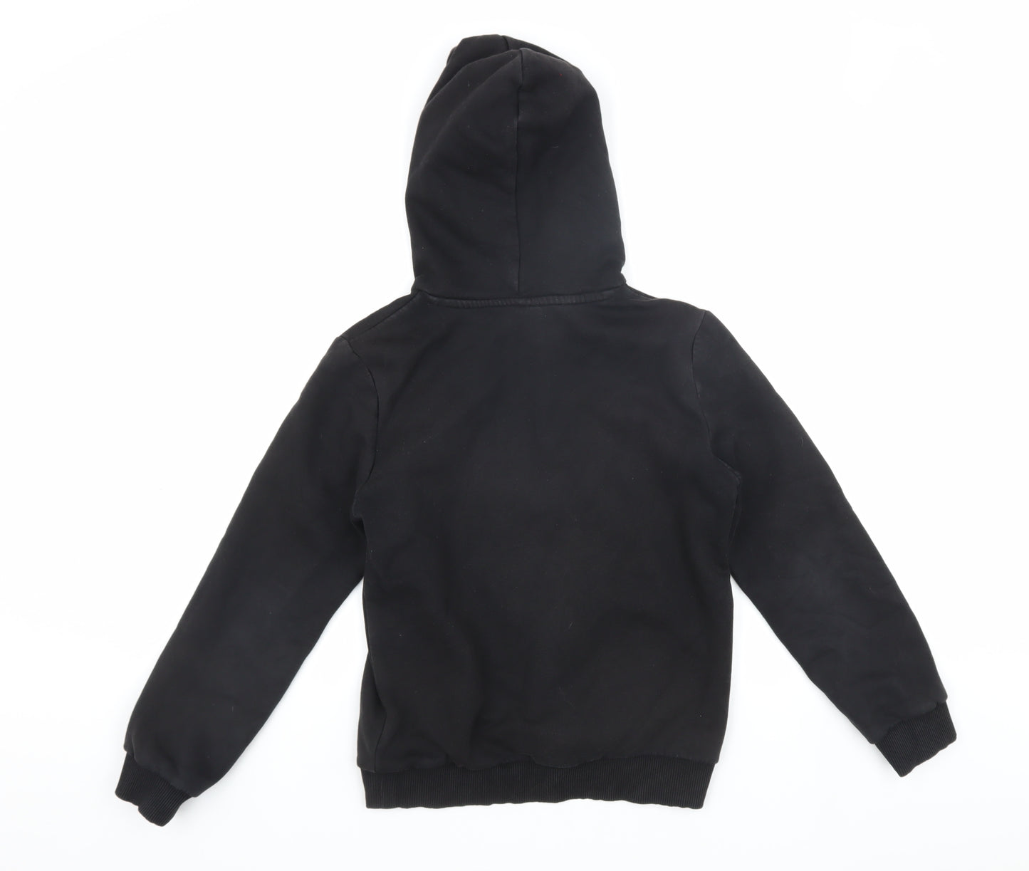 Puma Boys Black Hoodie 11-12 Years Football Logo Pullover