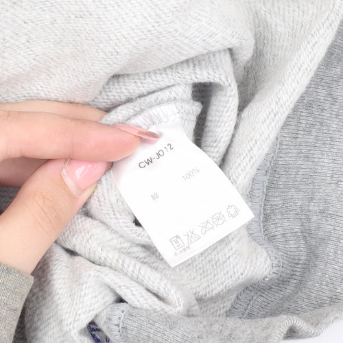 Champion Women's Grey Medium Sweatshirt with Logo Accents