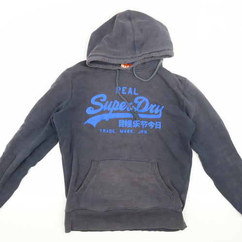 Superdry Men's Black Pullover Hoodie, Size M
