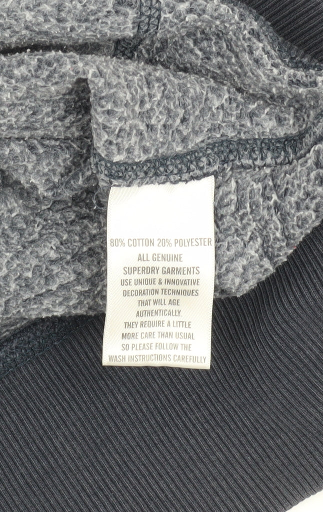 Superdry Men's Black Pullover Hoodie, Size M