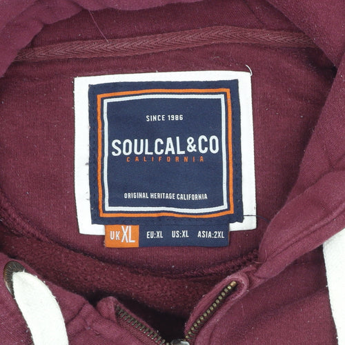 SoulCal & Co Men's XL Hooded Red Jacket