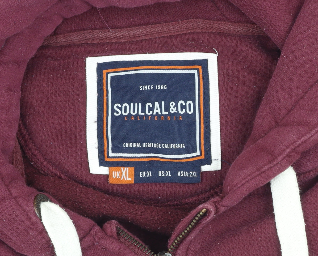 SoulCal & Co Men's XL Hooded Red Jacket