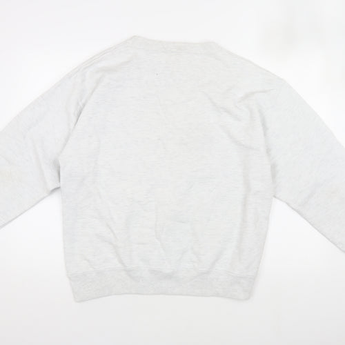 Cotton Deluxe Men's White Pullover Sweatshirt L