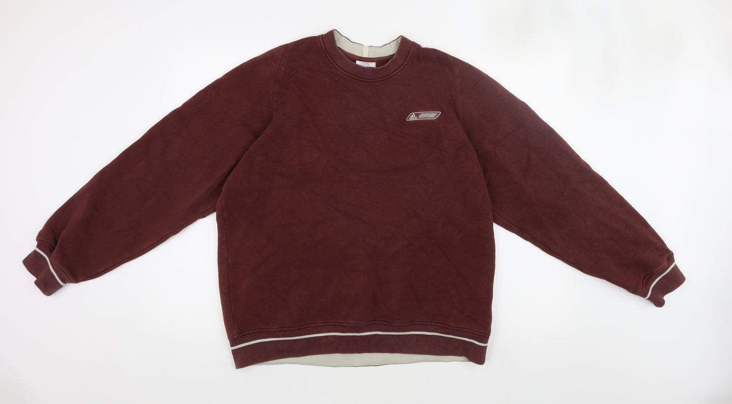 Adidas Unisex Brown Pullover Sweatshirt M