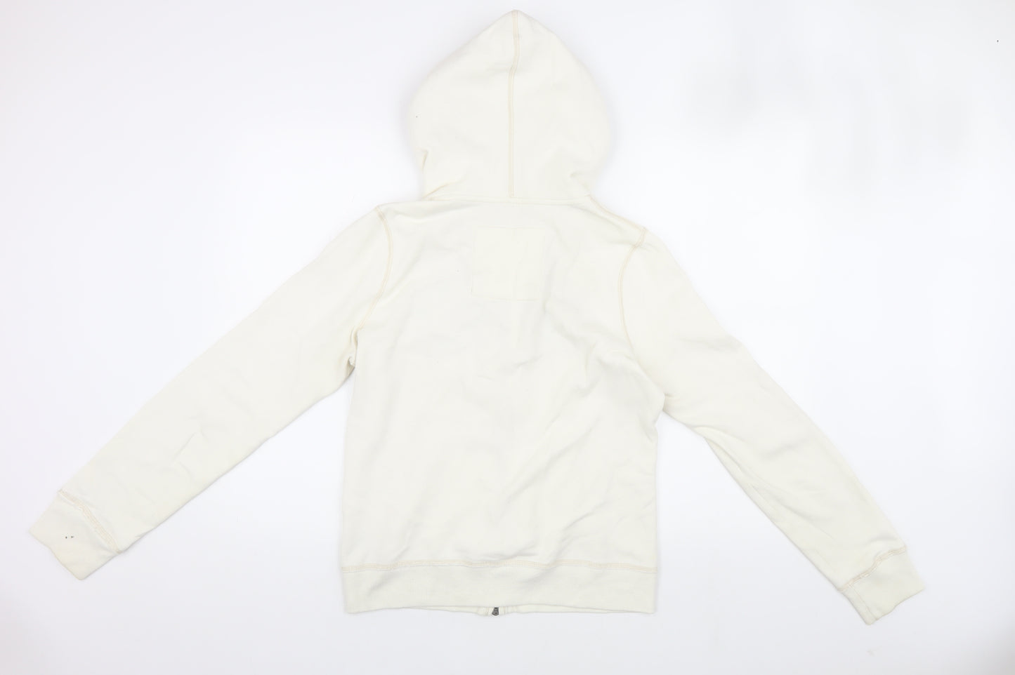 Hollister Men's Ivory Full Zip Hoodie L