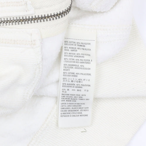 Hollister Men's Ivory Full Zip Hoodie L