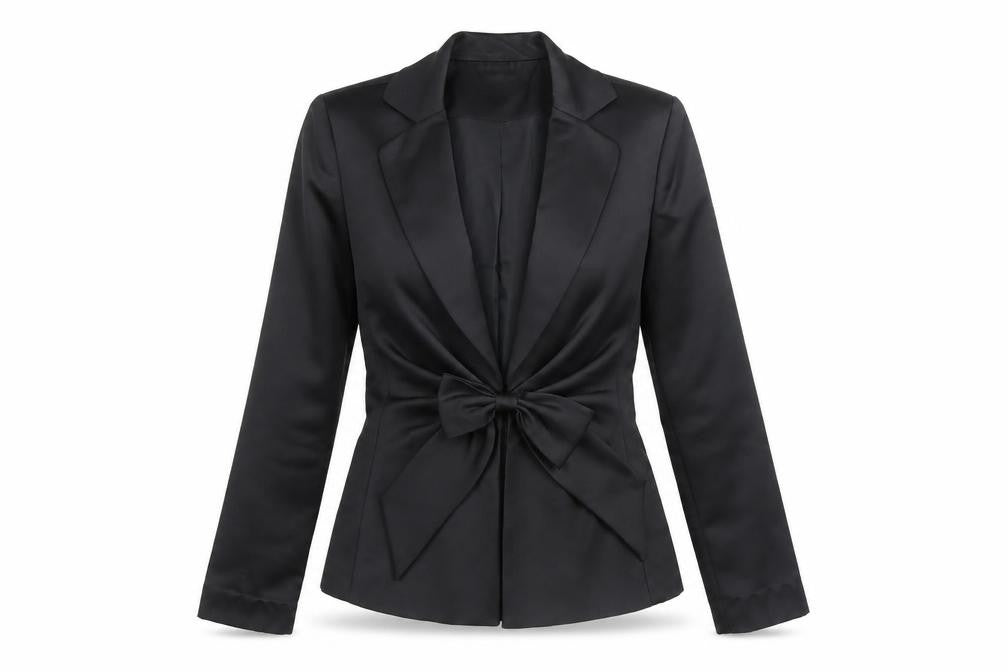 Front view of Laura Ashley Women's Black Blazer, size 8