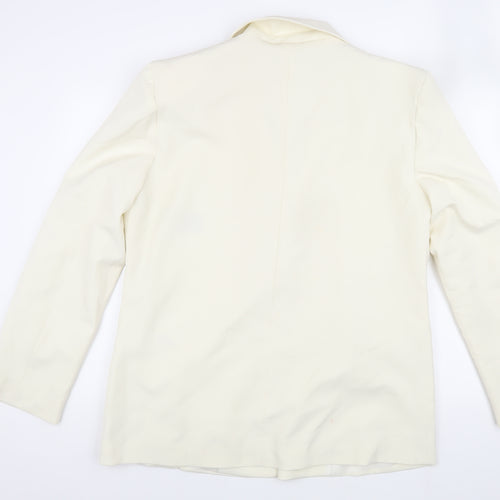 Boohoo Women's Ivory Blazer Size 12 Formal Spring