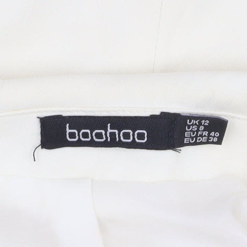 Boohoo Women's Ivory Blazer Size 12 Formal Spring