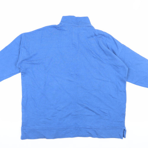 John Lewis Women's Blue Sweatshirt, Size 14, 1/4 Zip