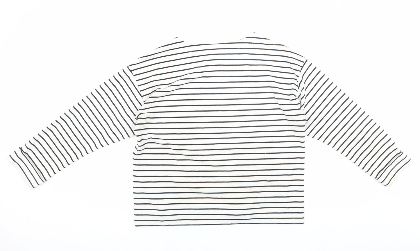 River Island Women's White Striped T-Shirt, Size 12