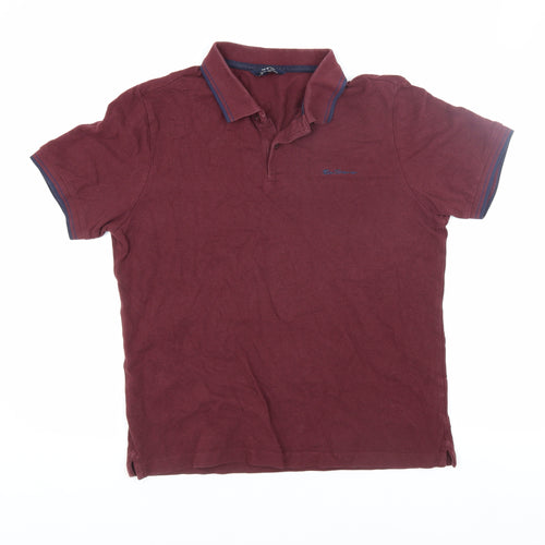 Ben Sherman Men's Grey Polo, Size M, 100% Cotton, Short Sleeve