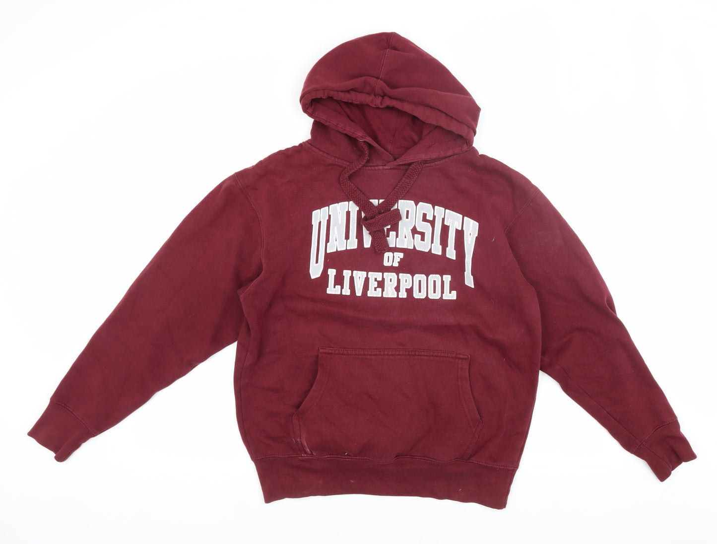 Men's Red University of Liverpool Hoodie - Size S, Pullover Style