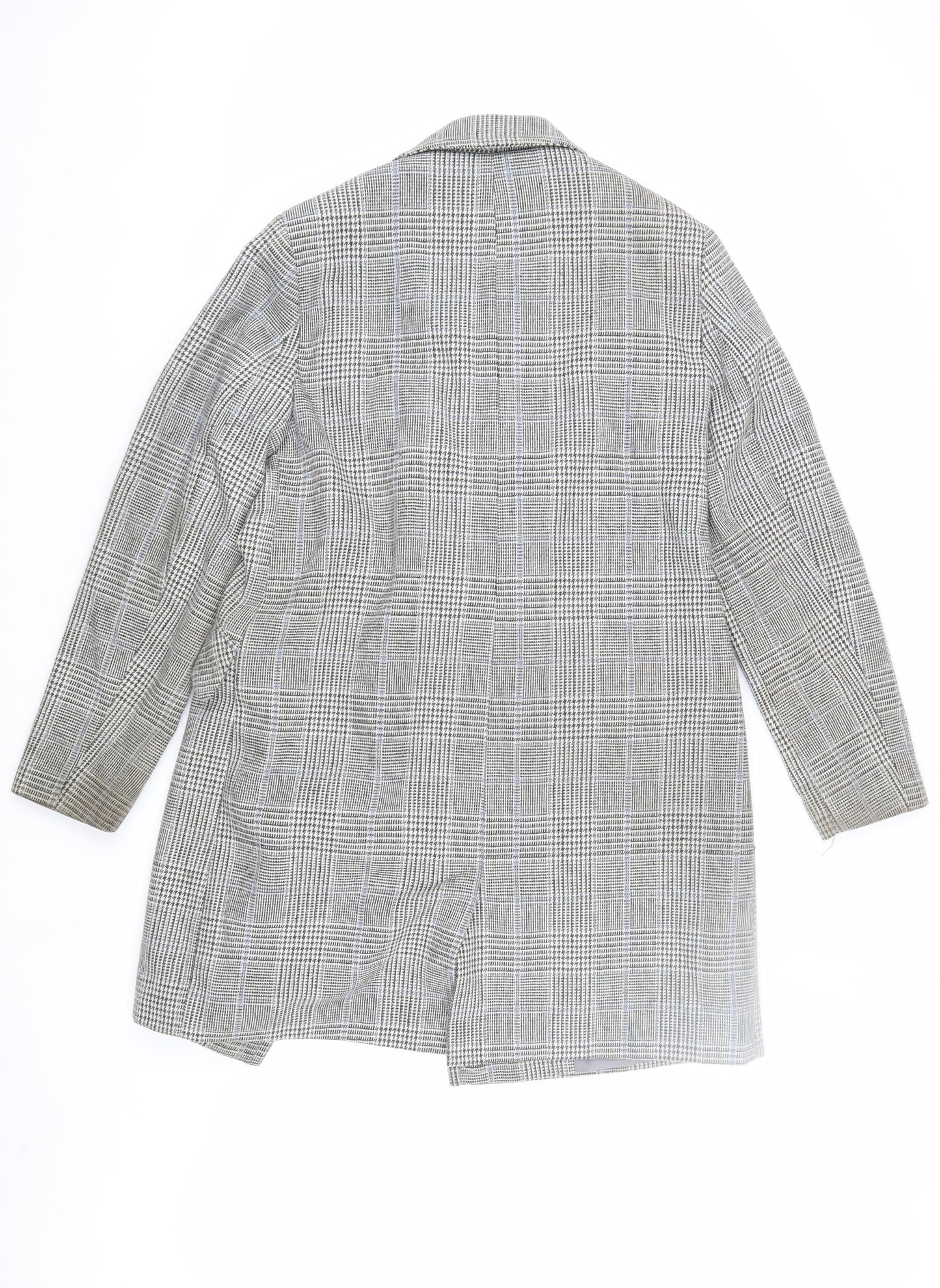 Dorothy Perkins Women's Grey Check Trench Coat Size 12