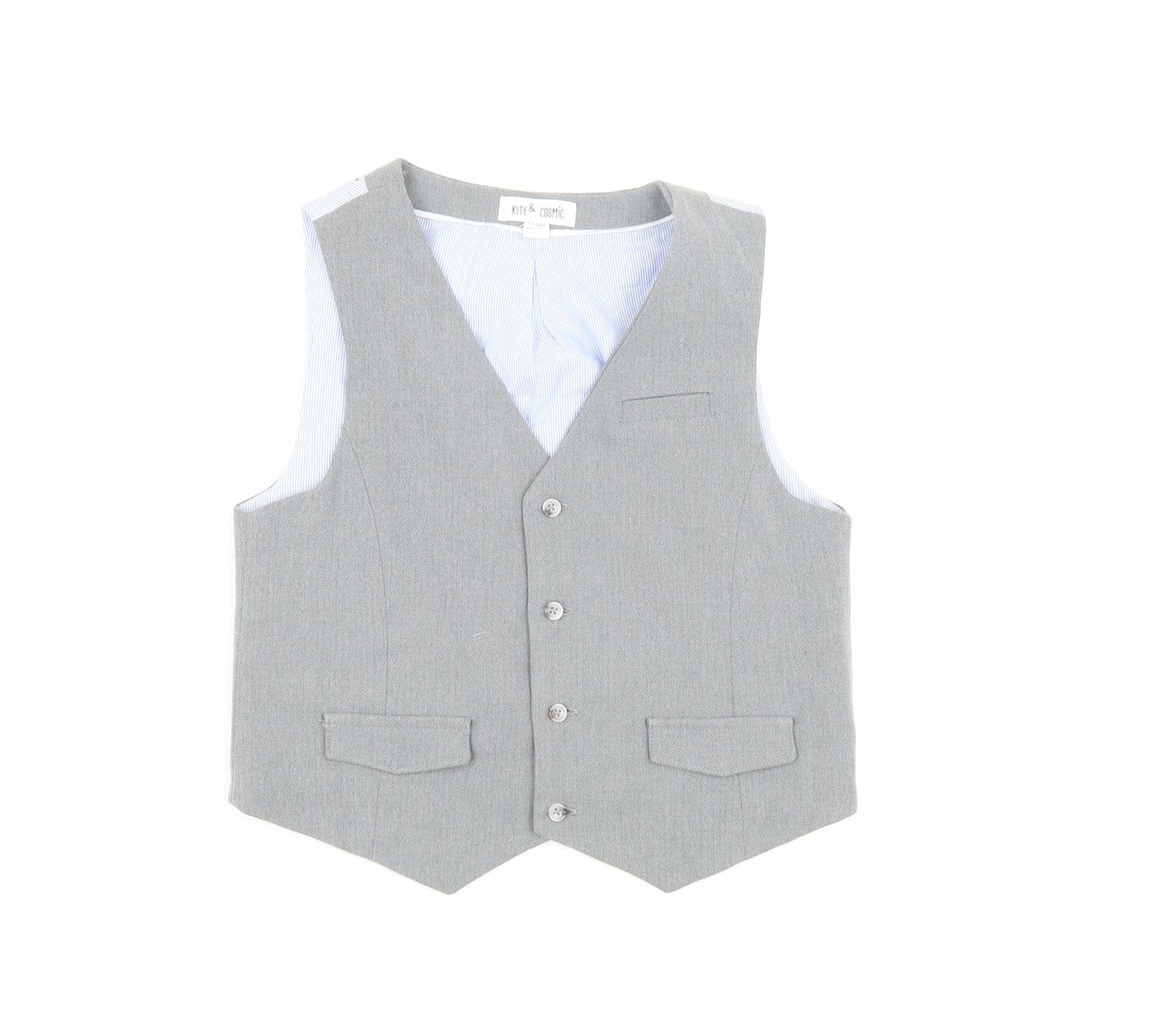 Kite & Cosmic Boys' Grey Waistcoat Size 5-6 Years