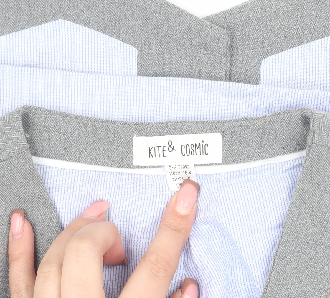 Kite & Cosmic Boys' Grey Waistcoat Size 5-6 Years