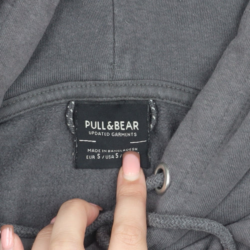 Pull & Bear Grey Men's S Pullover Hoodie