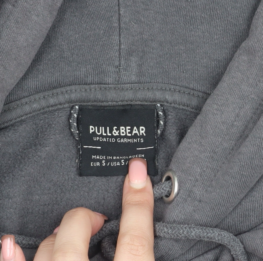 Pull & Bear Grey Men's S Pullover Hoodie
